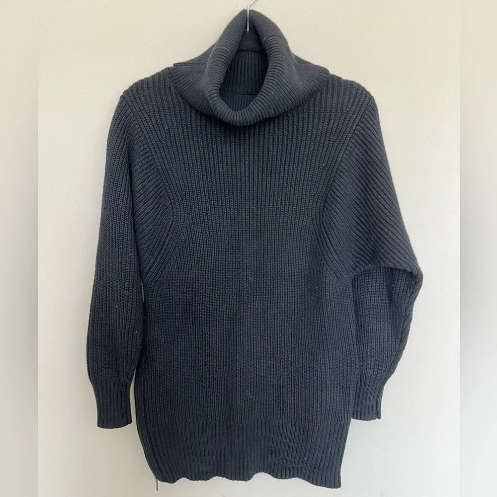 💕 Banana Republic Turtleneck‎ Sweater Cotton Black Size S